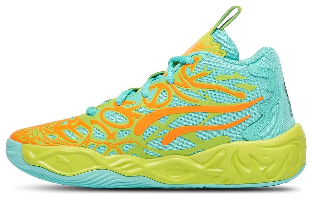 PUMA Boys Lamelo Ball MB.04 Scooby-Doo - Boys' Preschool Basketball Shoes Aquatic/Lime Smash/Heat Fire