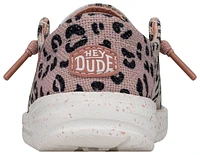 HEYDUDE Girls Wendy Funk Leo - Girls' Toddler Running Shoes Cream/Pink