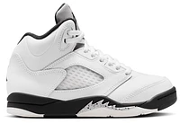 Jordan Boys Retro 5 - Boys' Preschool Shoes Black/White/Sail