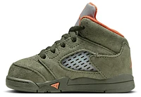 Jordan Boys Retro 5 - Boys' Toddler Shoes Army Olive/Solar Orange