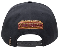 Pro Standard Mens Pro Standard Commanders Classic Chenille Wool Snapback Hat - Mens Black/Black Size One Size
