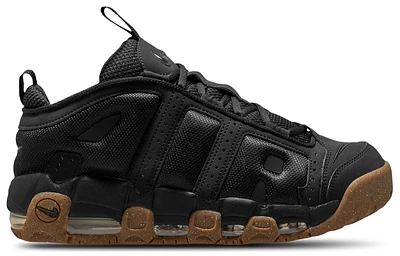 Nike Mens Air More Uptempo Low - Basketball Shoes Black/Black/Gum Medium Brown