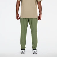 New Balance Mens AC Stretch Woven Tapered Pants - Gray/Olive