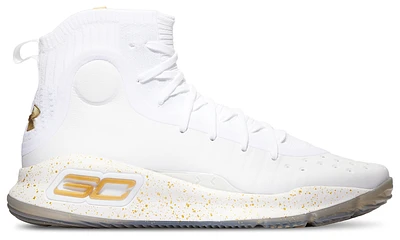 Under Armour Mens Curry 4 Retro - Basketball Shoes Gold/White/White