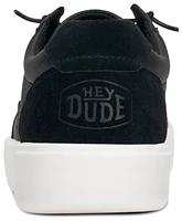 HEYDUDE Mens Hudson Leather - Shoes Black/White