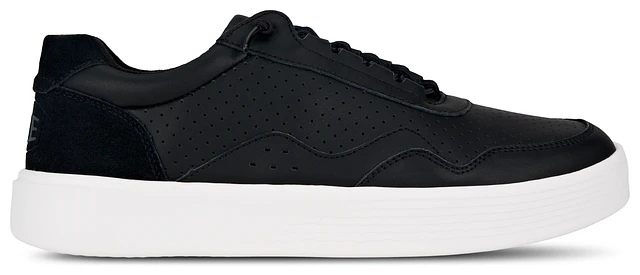 HEYDUDE Mens Hudson Leather - Shoes Black/White | MainPlace Mall display picture 3