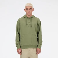 New Balance Mens Iconic Collegiate Graphic Hoodie - Dark Olive/Dark Olive