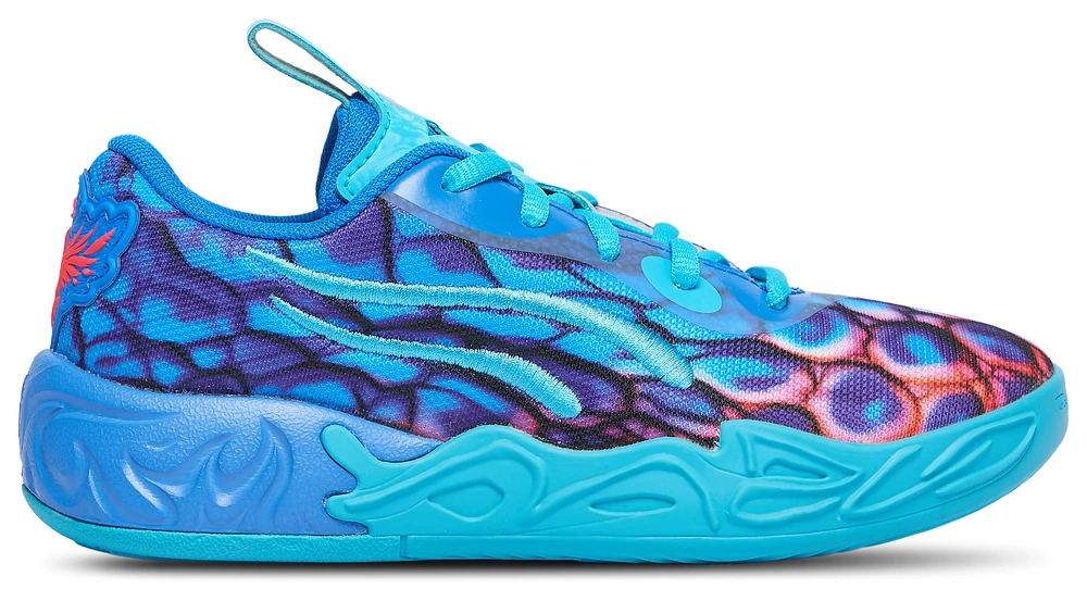 PUMA Boys Lamelo Ball MB.04 Low Alien Skin - Boys' Preschool Basketball Shoes Luminous Pink/Green Glare/Ultra Blue