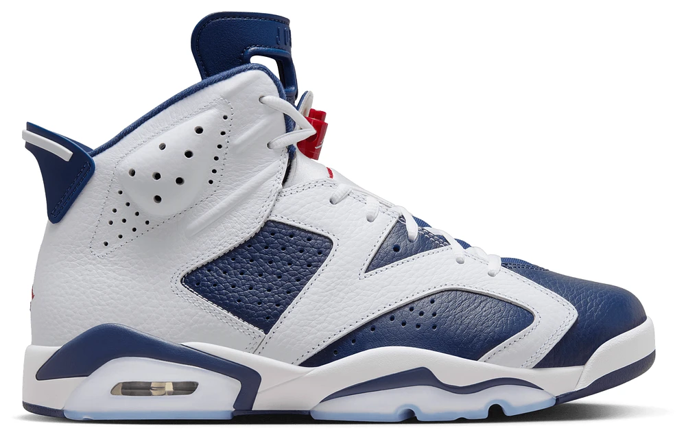 Jordan Mens Retro 6 - Basketball Shoes White/Navy/Red