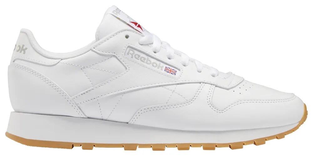 Reebok Mens Reebok Classic Leather - Mens Running Shoes White/White Size 08.0