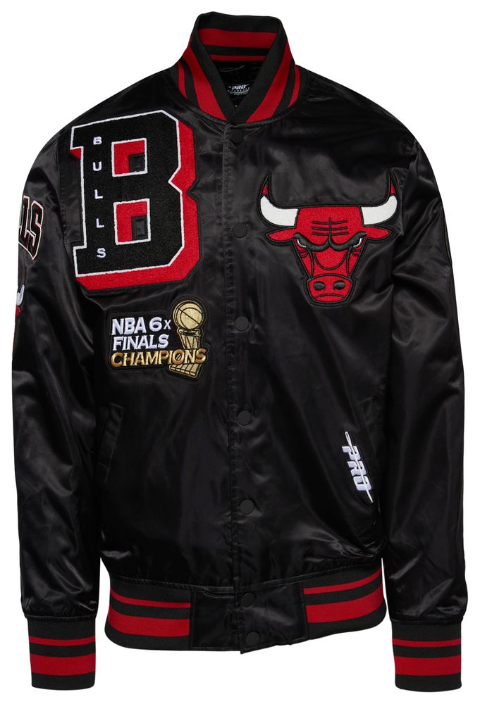Men's Chicago Bulls Pro Standard Black 6x NBA Finals Champions Mash Up  Capsule Varsity Full-Zip Jacket