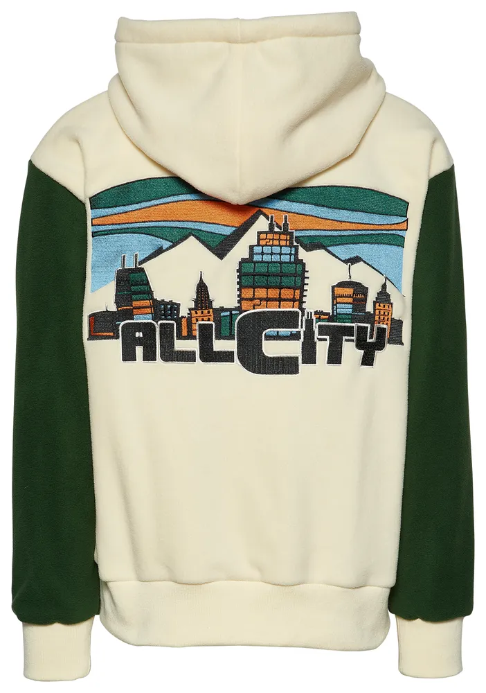 All City By Just Don Mens Sherpa Mountain Hoodie - Sweet Creme Combo/Sweet Combo