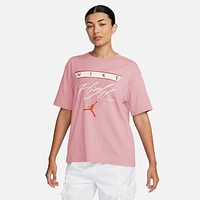 Jordan Womens GF Graphic Flight Short Sleeve T-Shirt - Cosmic Clay/Pink Glaze