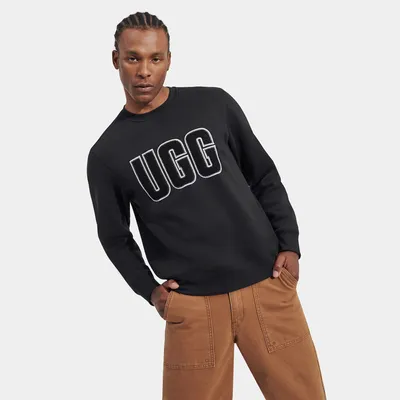 UGG Mens UGG Heritage Fleece Crew - Mens Black/Black Size XL