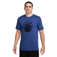 Jordan Mens Brand Basketball Sketch Short Sleeve Crew - Blue/Black