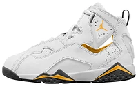 Jordan Boys Jordan True Flight - Boys' Preschool Basketball Shoes White/Yellow Ochre/Black Size 11.0