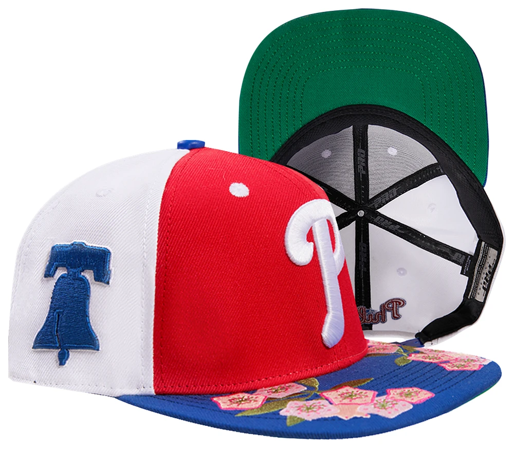 Pro Standard Pro Standard Phillies State Flower Brim Wool Snapback - Adult Red/White/Navy Size One Size