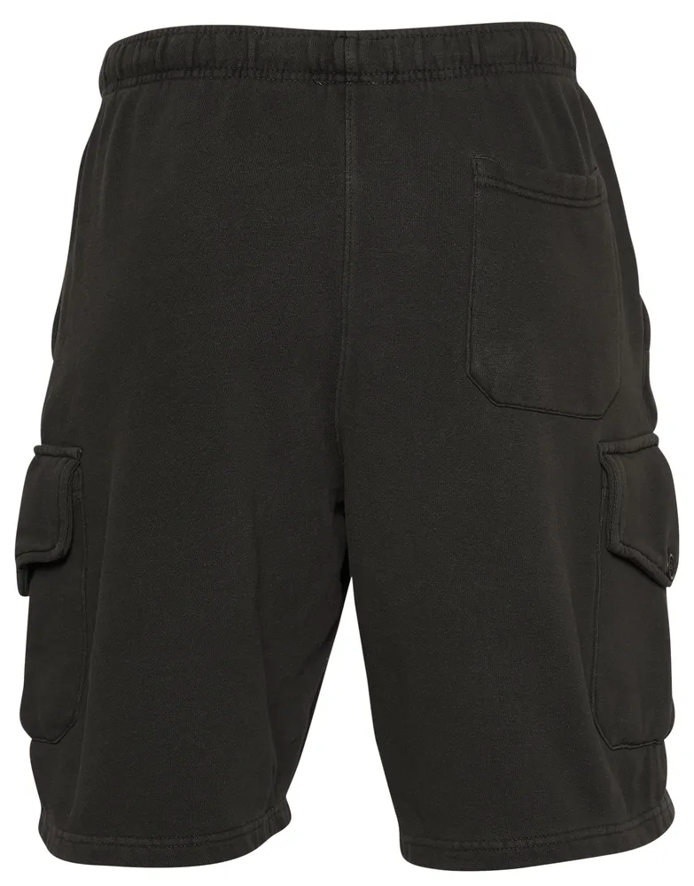 Cross Colours Mens Crest Fleece Shorts - Vintage Black