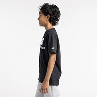 New Balance Boys Core Logo T-Shirt - Boys' Grade School Black/White