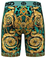 PSD Mens Regal Cheetah Underwear - Teal/Gold