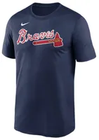 Nike Mens Nike Braves Wordmark Legend T-Shirt - Mens Navy/Navy Size M