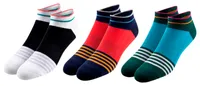 Pair Of Thieves Mens Pair Of Thieves Stripes 3-Pack Ankle - Mens White/Blue/Green Size L