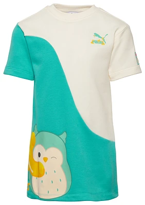 PUMA Girls PUMA x Squishmallow French Terry Colorblocked Dress - Girls' Preschool White/Teal Size 5