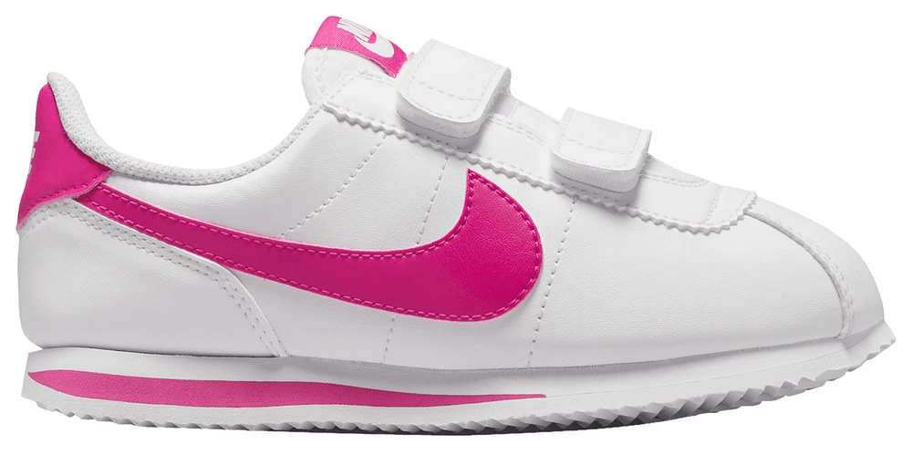 Nike Girls Nike Cortez - Girls' Preschool Running Shoes White/White Size 02.0