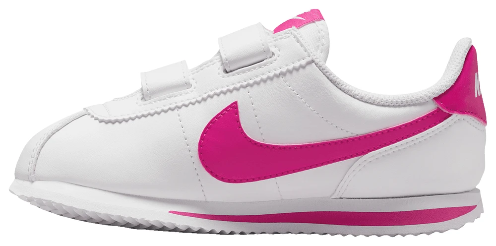 Nike Girls Nike Cortez - Girls' Preschool Running Shoes White/White Size 02.0