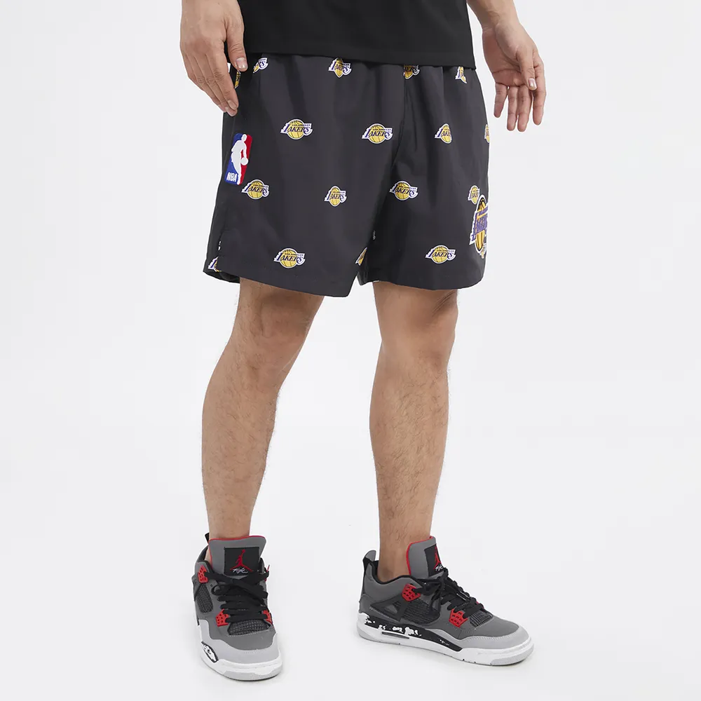 Pro Standard Mens Pro Standard Lakers Mini Logo Woven Shorts