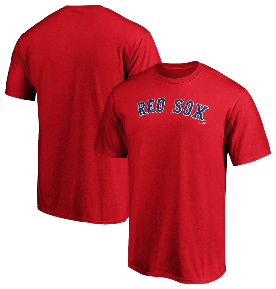 Fanatics Mens Red Sox Official Wordmark T-Shirt