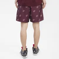 Pro Standard Mens Cavaliers Mini Logo Woven Shorts - Maroon/Maroon