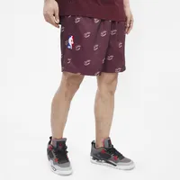 Pro Standard Mens Cavaliers Mini Logo Woven Shorts - Maroon/Maroon