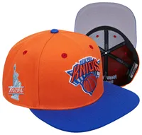 Pro Standard Knicks Multi Logo Wool Snapback Hat - Men's