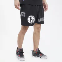 Pro Standard Mens Nets Mesh Shorts - Black/Black