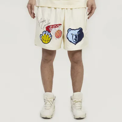 Pro Standard Grizzlies Cream Woven Shorts - Men's