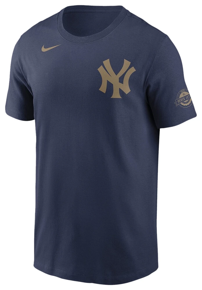 Nike Mens Derek Jeter Nike Yankees Player Name & Number T-Shirt - Mens Navy/Navy Size S