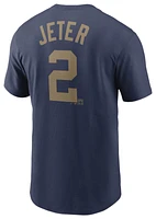 Nike Mens Derek Jeter Nike Yankees Player Name & Number T-Shirt - Mens Navy/Navy Size S