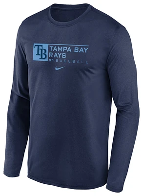 Nike MLB, Tops, Nike Drifit Tampa Bay Rays Vneck Tshirt Size Large Womens  Blue