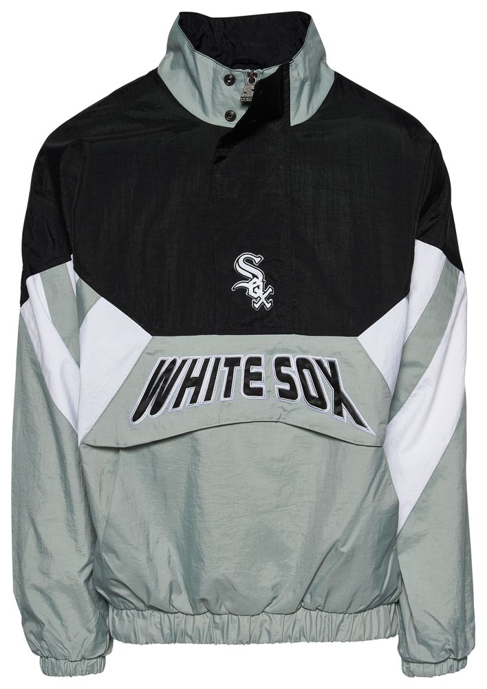 Starter Mens Chicago White Sox White Sox The Power Play Pullover - Mens Black/Grey/White Size L