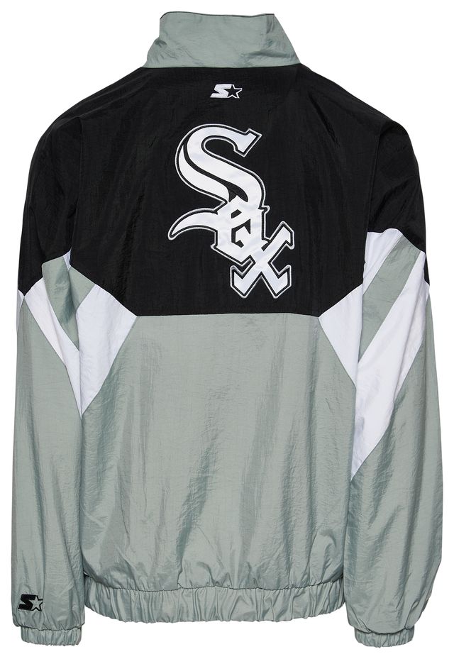 Starter Mens Chicago White Sox White Sox The Power Play Pullover - Mens Black/Grey/White Size L