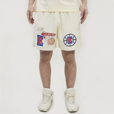 Pro Standard Clippers Cream Woven Shorts - Men's