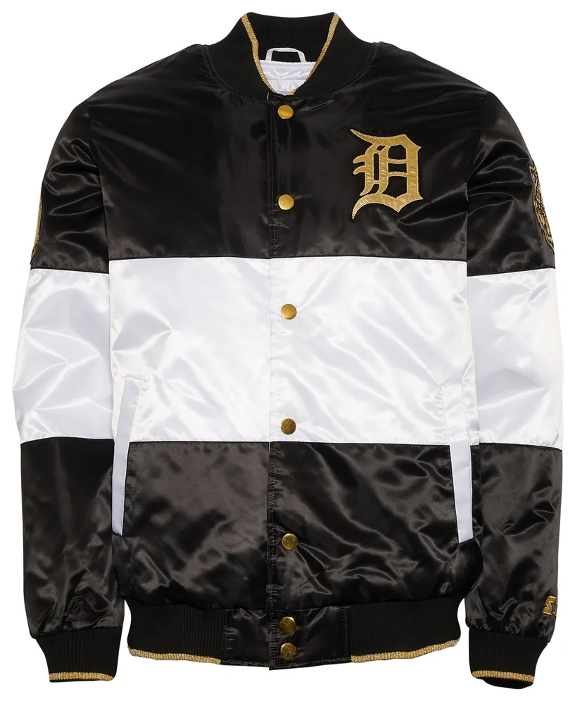 Starter Mens Starter Tigers Gold Jacket - Mens Black/White/Gold