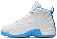 Jordan Boys Retro 12 - Boys' Preschool Shoes White/University Blue/Metallic Silver