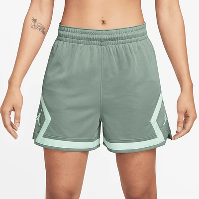 Jordan Womens Jordan Sport Diamond Shorts 4" - Womens White/Jade Smoke Size XS