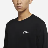 Nike Mens Club Long Sleeve T-Shirt - Black/White