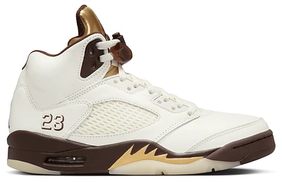 Jordan Womens Retro 5 - Basketball Shoes Gold/Earth