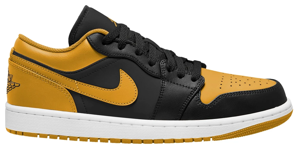 Jordan Mens Jordan Air Jordan 1 Low - Mens Shoes Black/Yellow Ochre/White Size 11.0