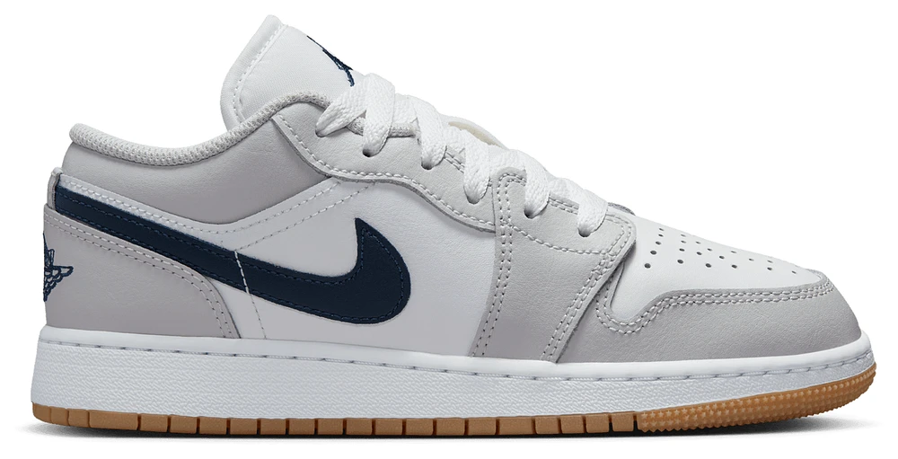 Jordan Boys AJ 1 Low - Boys' Grade School Basketball Shoes White/Midnight Navy