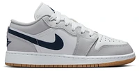 Jordan Boys AJ 1 Low - Boys' Grade School Basketball Shoes White/Midnight Navy